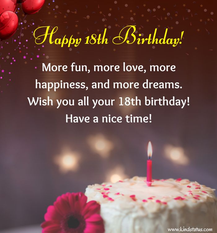 happy 18th birthday wishes