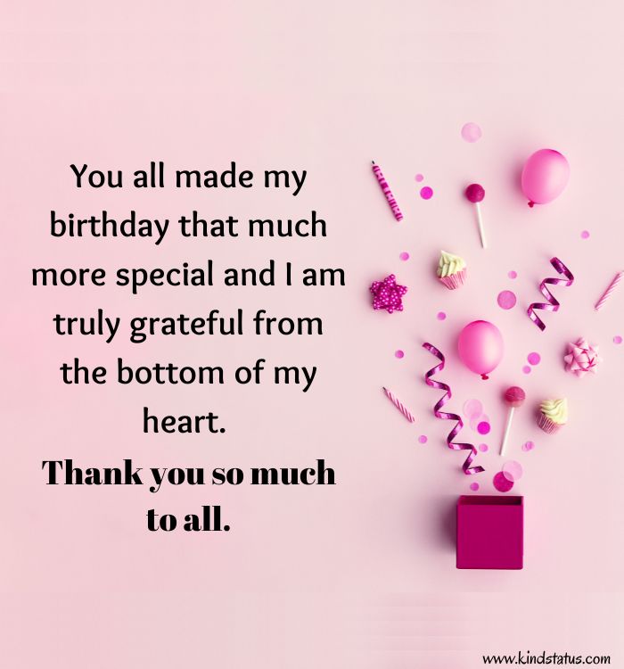 Thanks for Birthday Wishes » KindStatus.com